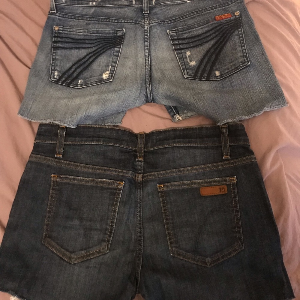 3 pack bundle of designer jean short cut offs
